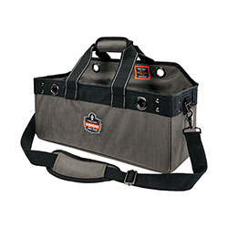 Ergodyne Arsenal 5844 Bucket Truck Tool Bag w/Tool Tethering Attachment Points, 18 x 7.5 x 7.5, Polyester, Gray, Ships in 1-3 Bus Days