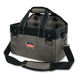 Ergodyne Arsenal 5844 Bucket Truck Tool Bag with Tethering Attachment Points, 8 Compartments, 13 x 7.5 x 7.5, Gray