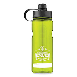 Ergodyne Chill-Its 5151 Plastic Wide Mouth Water Bottle, 34 oz, Lime