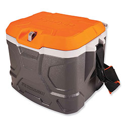 Ergodyne Chill-Its 5170 17-Quart Industrial Hard Sided Cooler, Orange/Gray, 30/Pallet