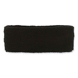 Ergodyne Chill-Its 6550 Head Terry Cloth Sweatband, Cotton Terry, One Size Fits Most, Black