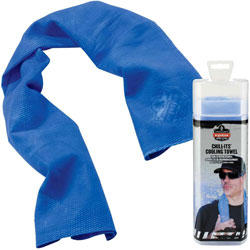 Ergodyne Chill-Its 6602 Evaporative Cooling Towel, Blue, Polyvinyl Alcohol (PVA)