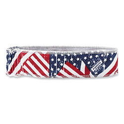 Ergodyne Chill-Its 6605 High-Performance Cotton Terry Cloth Sweatband, One Size, Stars and Stripes