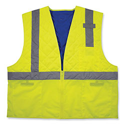 Ergodyne Chill-Its 6668 Class 2 Hi-Vis Safety Cooling Vest, Polymer, Small, Lime