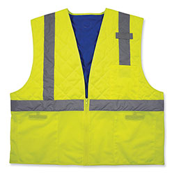 Ergodyne Chill-Its 6668 Class 2 Hi-Vis Safety Cooling Vest, Polymer, Medium, Lime