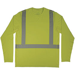 Ergodyne Chill-Its 6688 Type R Class 2 Cooling Hi-Vis Sun Shirt with UV Protection, S, Lime