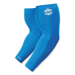 Ergodyne Chill-Its 6690 Performance Knit Cooling Arm Sleeve, Polyester/Spandex, Medium, Blue, 2 Sleeves
