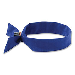 Ergodyne Chill-Its 6700FR Fire Resistant Cooling Tie Bandana Headband, One Size Fits Most, Blue
