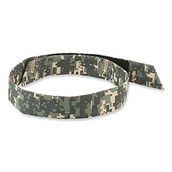 Ergodyne Chill-Its 6705 Cooling Embedded Polymers Hook and Loop Bandana Headband, One Size Fits Most, Camo