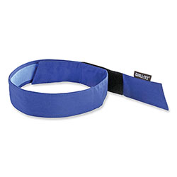 Ergodyne Chill-Its 6705CT Cooling PVA Hook and Loop Bandana Headband, One Size Fits Most, Solid Blue