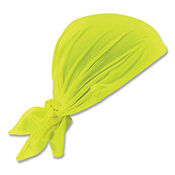 Ergodyne Chill-Its 6710CT Cooling PVA Tie Bandana Triangle Hat, One Size Fits Most, Lime