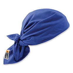 Ergodyne Chill-Its 6710FR Fire Resistant Cooling Tie Bandana Triangle Hat, One Size Fits Most, Blue