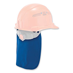 Ergodyne Chill-Its 6717 Cooling Hard Hat Pad and Neck Shade - Polymers, 12.5 x 9.75, Blue
