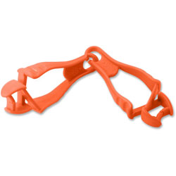 Ergodyne Squids 3400 Dual Clip Glove Clip Holder, 1 x 1 x 6.5, Acetal Copolymer, Orange
