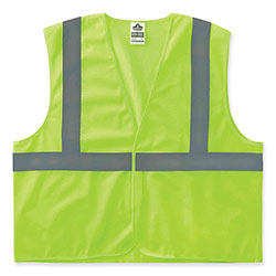 Ergodyne GloWear 8205HL Class 2 Super Economy Mesh Vest, Polyester, Lime, X-Small