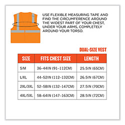 Ergodyne GloWear 8210HL Class 2 Economy Mesh Hook and Loop Vest, Polyester, X-Small, Orange