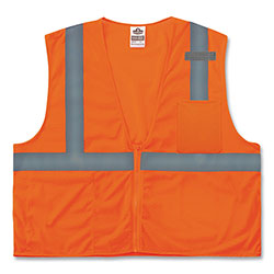 Ergodyne GloWear 8210Z Class 2 Economy Mesh Vest, Polyester, Orange, 4X-Large/5X-Large