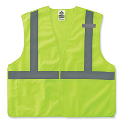 Ergodyne GloWear 8215BA-S Single Size Class 2 Economy Breakaway Mesh Vest, Polyester, 4X-Large, Lime