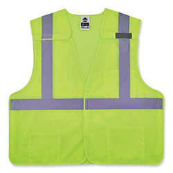 Ergodyne GloWear 8217BA Class 2 Breakaway Mesh Vest, Polyester, Small/Medium, Lime