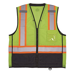 Ergodyne GloWear 8251HDZ Class 2 Two-Tone Hi-Vis Safety Vest, Small to Medium, Lime