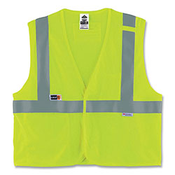Ergodyne GloWear 8260FRHL Class 2 FR Safety Hook and Loop Vest, Modacrylic/Kevlar, 4X-Large/5X-Large, Lime