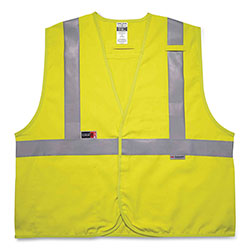 Ergodyne GloWear 8261FRHL Class 2 Dual Compliant FR Hook and Loop Safety Vest, Large/X-Large, Lime