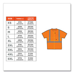 Ergodyne GloWear 8289 Class 2 Hi-Vis T-Shirt, Polyester, Orange, 5X-Large