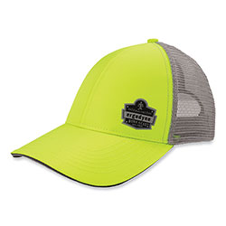 Ergodyne GloWear 8933 Reflective Snapback Hat, Cotton/Polyester, Ergodyne Logo, One Size, Hi-Vis Lime