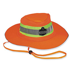 Ergodyne GloWear 8935 Hi-Vis Ranger Sun Hat, Polyester, Small/Medium, Orange