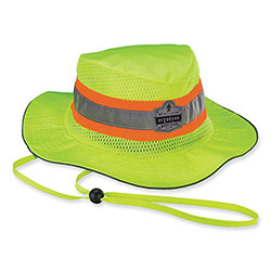 Ergodyne GloWear 8935 Hi-Vis Ranger Sun Hat, Polyester, Small/Medium, Lime