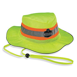 Ergodyne GloWear 8935 Hi-Vis Ranger Sun Hat, Polyester, 2X-Large/3X-Large, Lime