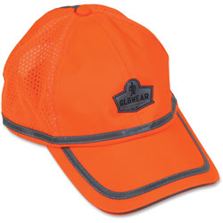 Ergodyne GloWear 8930 Hi-Vis Baseball Cap, Polyester, One Size Fits Most, Orange