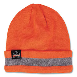 Ergodyne N-Ferno 6803 Reflective Rib Knit Winter Hat, One Size Fits Most, Orange