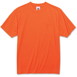 Ergodyne GloWear 8089 Non-Certified Hi-Vis T-Shirt, Polyester, Large, Orange