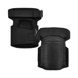Ergodyne ProFlex 450 Hinged Slip Resistant Gel Knee Pads, Soft Cap, Hook and Loop Closure, Black, Pair