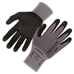 Ergodyne ProFlex 7000 Nitrile-Coated Gloves Microfoam Palm, Gray, X-Small, 12 Pairs/Pack