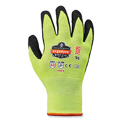 Ergodyne ProFlex 7021 Hi-Vis Nitrile-Coated CR Gloves, Lime, Small, Pair