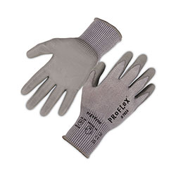 Ergodyne ProFlex 7024 ANSI A2 PU Coated CR Gloves, Gray, Large, Pair