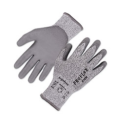 Ergodyne ProFlex 7030 ANSI A3 PU Coated CR Gloves, Gray, Small, 12 Pairs/Pack