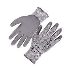 Ergodyne ProFlex 7030 ANSI A3 PU Coated CR Gloves, Gray, 2X-Large, 12 Pairs/Pack