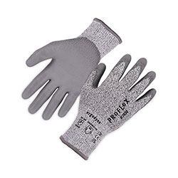 Ergodyne ProFlex 7030 ANSI A3 PU Coated CR Gloves, Gray, 2X-Large, Pair