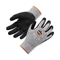 Ergodyne ProFlex 7031 ANSI A3 Nitrile-Coated CR Gloves, Gray, Large, Pair