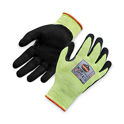 Ergodyne ProFlex 7041 ANSI A4 Nitrile-Coated CR Gloves, Lime, Large, Pair
