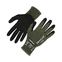 Ergodyne ProFlex 7042 ANSI A4 Nitrile-Coated CR Gloves, Green, Large, 12 Pairs/Pack