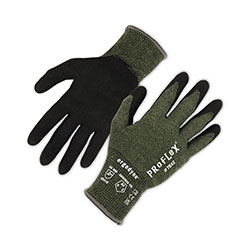 Ergodyne ProFlex 7042 ANSI A4 Nitrile-Coated CR Gloves, Green, X-Large, 12 Pairs/Pack