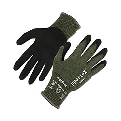 Ergodyne ProFlex 7042 ANSI A4 Nitrile-Coated CR Gloves, Green, 2X-Large, 12 Pairs/Pack