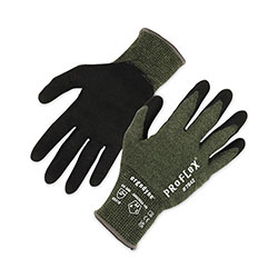 Ergodyne ProFlex 7042 ANSI A4 Nitrile-Coated CR Gloves, Green, Small, Pair