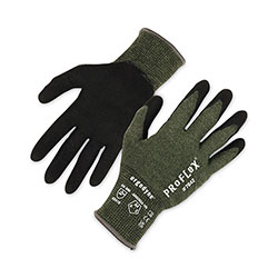 Ergodyne ProFlex 7042 ANSI A4 Nitrile-Coated CR Gloves, Green, Medium, Pair