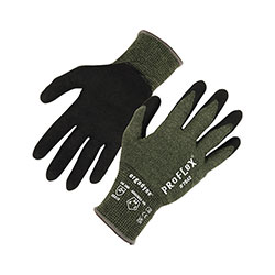 Ergodyne ProFlex 7042 ANSI A4 Nitrile-Coated CR Gloves, Green, Large, Pair