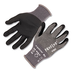 Ergodyne ProFlex 7043 ANSI A4 Nitrile Coated CR Gloves, Gray, X-Large, 12 Pairs